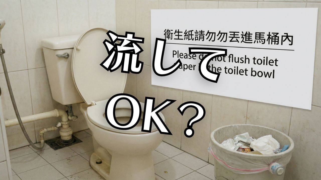 台湾のトイレ問題｜みんな迷う。結局流してOKなの？